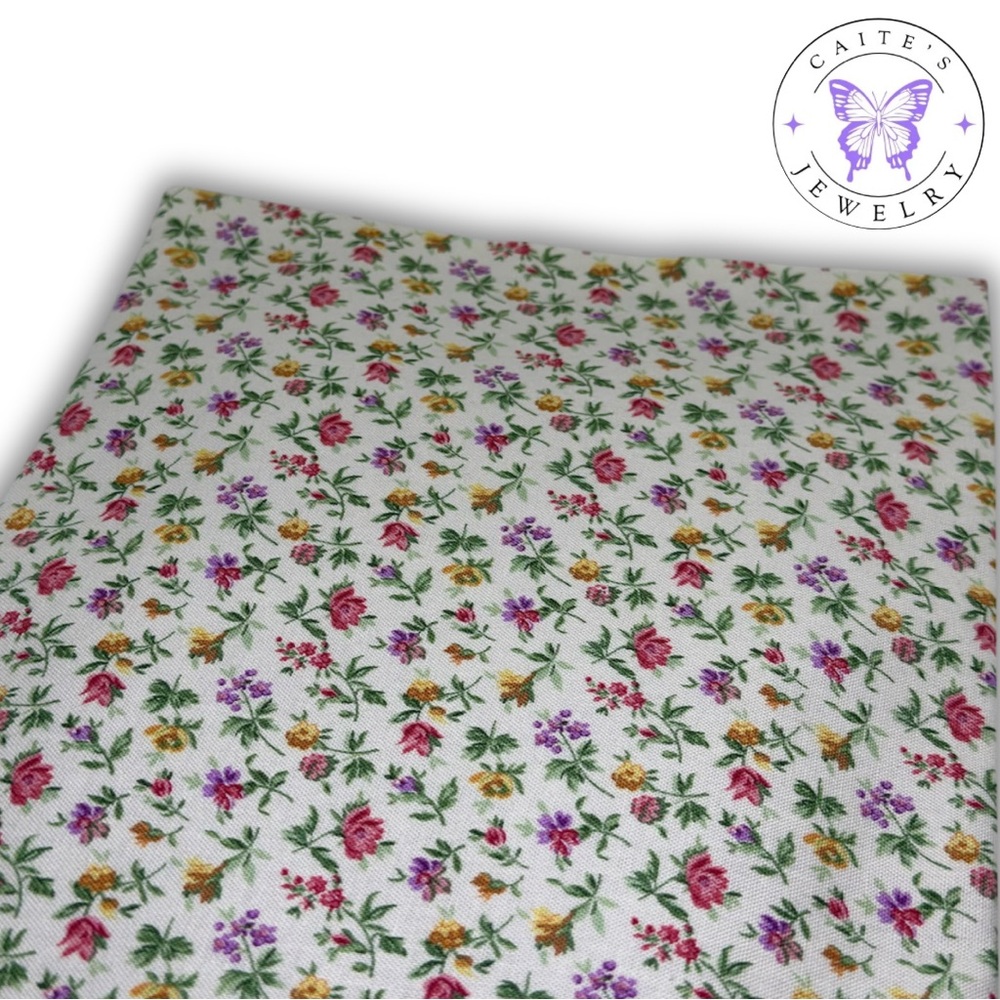 Handmade Small Book/Kindle Sleeve with a Vintage Floral Fabric